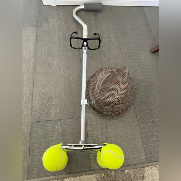 Disney UP! Carl Costume Starter Kit! Quad Cane with Tennis Balls,Hat and Glasses - Picture 2 of 14